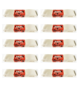 Akel Dar Dokuma Beyaz Saten Kurdele - 3 Cm. x 10 Metre - 10 Adet