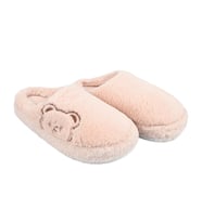 SİA ÇANTA EVA TABAN COMFORTLİNE KAYDIRMAZ HALI TERLİĞİ KÜRKLÜ SEVİMLİ AYICIK DESEN ÜŞÜMEYEN AYAKLAR KADIN TERLİK (A.Pembe)