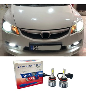 Honda Civic FD6 Led Xenon Uzun Far Ampulü HB3 Duo Yeni Seri Beyaz 2006-2012