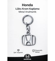 Yüksek Kaliteli Honda Logolu Lüks Krom Kaplama Şık Hediyelik Araç Anahtarlığı 1 ADET