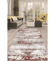 Dijital Kaymaz Taban Yıkanabilir Modern Renkli Salon Halısı Mutfak Halısı Yolluk ND-HT-579 (Kırmızı)