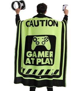 Neon Gamer Yatak Örtüsü,  Desenli El Örgüsü, Nefes Alan Triko Battaniye (Siyah-Neon Sarı)