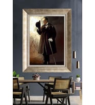 Gümüş Çerçeveli Atatürk Tablo za247