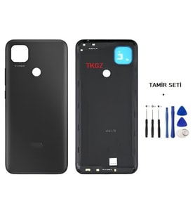 Xiaomi Redmi 9C FULL Kasa Arka Kapak Yan Tuş Takımı SİYAH - TAMİR SETİ
