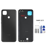 Xiaomi Redmi 9C FULL Kasa Arka Kapak Yan Tuş Takımı SİYAH - TAMİR SETİ