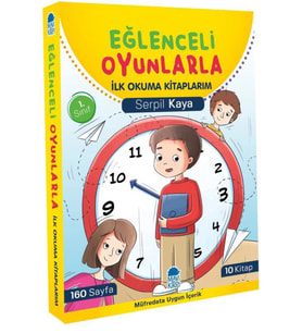 EĞLENCELİ OYUNLARLA İLK OKUMA KİTAPLARIM 10 KİTAP SET MAVİ KİRPİ