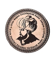 Fatih Sultan Mehmet - Deri Peç - Arma - Osmanlı Padişahları - Leather Patch (Bej)