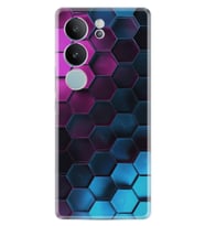 Vivo V29 Kılıf Desenli Silikon Platinium Petek 1825