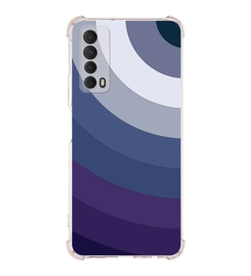 PrintiFy Huawei P Smart 2021 Uyumlu Köşe Korumalı Renk Cümbüşü E Tasarımlı Şeffaf Silikon Kılıf