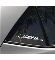 D acia Logan Nabız Kalp atışı sticker 2 adet kelebek cam