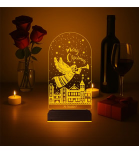 Luvivia Yılbaşı Hediyesi Yeni Yıl Kişiye Özel 3D Lamba - Masa Gece Lambası