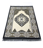 İsme Özel Hediyelik Tafta Seccade Siyah-Gold 68x110 cm - 200 gr