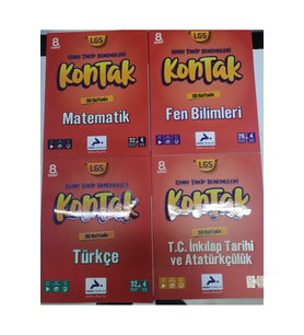 paraf yayınları PARAF LGS KONTAK MATEMATİK+FEN+TÜRKÇE+İNKİLAP TAKİP DENEMELERİ SETİ 2026 (Çok Renkli)