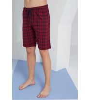 Erkek Ince Tek Alt Çok Rahat Pamuk Şort Pijama (Bordo)