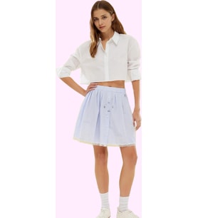 Kadın Çizgili Terrycotton Mini Etek Rahat Kesimiyle Günlük Kullanım İçin Ideal Özel Günler