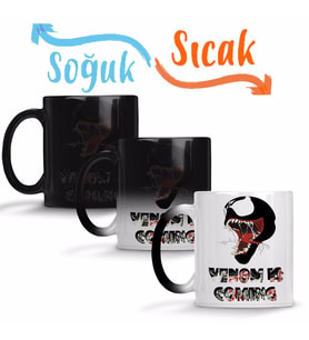 Venom is Coming Sihirli Kupa Bardak Porselen