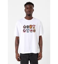 Top Gun Maverick Badge Layout Group Beyaz Erkek Oversize Tshirt