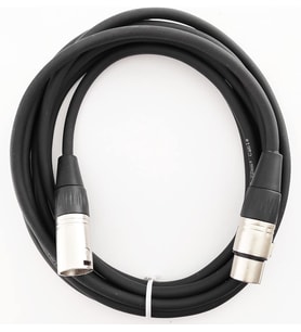 RJK0-972XLR-3BK Mikrofon Kablosu Xlr-Xlr Siyah 3 Metre Metal Siyah 0,22mm. Kablo