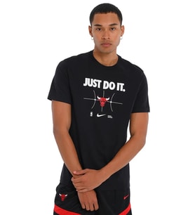 Nike Nba Chicago Bulls mens Sportwear Just Do It Erkek Spor Tişörtü Siyah
