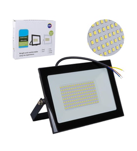 Powermaster PM-22572 100 Watt - 220 Volt 6500K IP66 150* Işık Açısı Siyah Slim Kasa Beyaz Led Projektör