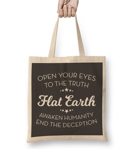 Open Your Eyes To The Truth Flat Earth Bez Çanta Uzun Saplı