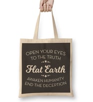 Open Your Eyes To The Truth Flat Earth Bez Çanta Uzun Saplı