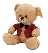 Papyonlu Peluş Ayı 32 cm  Papyonlu Elbiseli Sevimli Peluş Oyuncak Yumuşak Dokulu Hediye Ayıcık