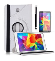 Lexroo Galaxy Tab 4 7.0 T230 Dönebilen Standlı Kılıf - Beyaz