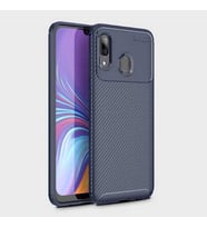 Samsung Galaxy A20 Kılıf Esnek Soft Karbon Tasarım Legion Serisi (Lacivert)