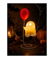 Cadılar Bayramı Temalı Hayalet LED Tealight Mumluk – Balonlu Halloween Dekoratif Masa Süsü