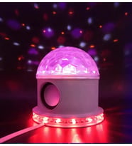 Led Kristal 10Watt Bluetooth Hoparlörlü Gece Lambası Led ışıklı Atmosfer Gece Lambası Disko Lambası