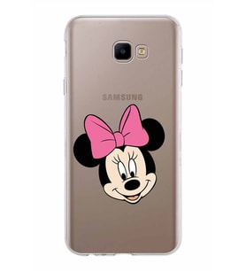 Samsung Galaxy J4 Core Kapak Minnie Mouse Tasarımlı Şeffaf Silikon Kılıf