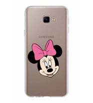 Samsung Galaxy J4 Core Kapak Minnie Mouse Tasarımlı Şeffaf Silikon Kılıf
