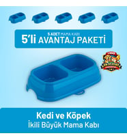Kedi ve Köpek İkili Büyük Mama Kabı - 5 Adet