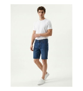 Loft Slim Fit Mavi Erkek Şort Lf2038746