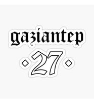 27 GAZİANTEP Sticker Yapıştırma Oto Etiket 17cm