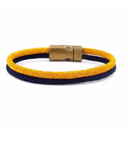 HARDAL LACİVERT İKİ SIRALI METAL MIKNATIS ERKEK BİLEKLİK M014J