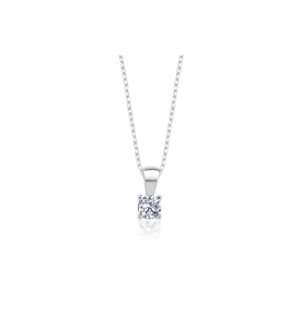 Vog 0.40 Karat Effective Diamond Işıltılı Dokunuş Tektaş 925 Ayar Gümüş Kolye