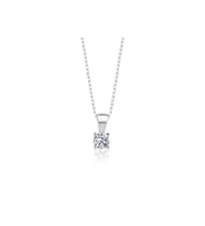 Vog 0.40 Karat Effective Diamond Işıltılı Dokunuş Tektaş 925 Ayar Gümüş Kolye