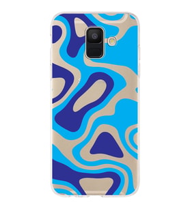 Samsung Galaxy A6 (2018)  Kapak Renkli Desen Tasarımlı Şeffaf Silikon Kılıf