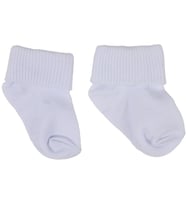 Unisex Beyaz Kıvrık Patik Çorap