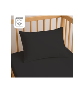 %100 Pamuk Bebek Yastık Kılıfı 35x45 cm (2 Adet) – Doğal & Yumuşak - Koyu Antrasit