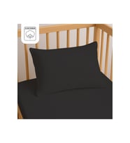 %100 Pamuk Bebek Yastık Kılıfı 35x45 cm (2 Adet) – Doğal & Yumuşak - Koyu Antrasit