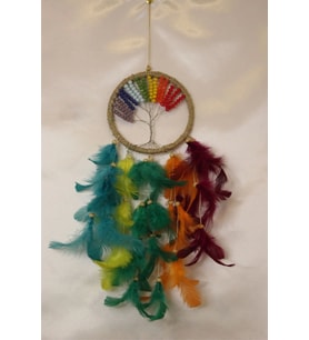 Hayat Ağacı Tasarımlı Dream Catcher Düş Kapanı (Kemik)