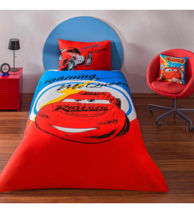 Disney Cars McQueen Tek Kişilik Pamuk Nevresim Takımı