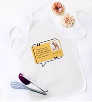 BK Gift Kişiye Özel Kendi El Yazın Mesajlı Fotoğraflı Hediye Beyaz Mutfak Önlüğü-4