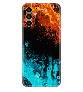 Samsung A23 A31 A32 A50 A51 A52 A53 A70 Kılıf Desenli Silikon Orange Blue Color 1665