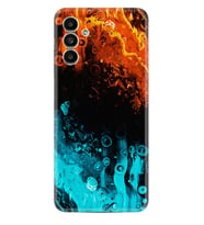 Samsung A23 A31 A32 A50 A51 A52 A53 A70 Kılıf Desenli Silikon Orange Blue Color 1665