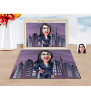 BK Gift Kişiye Özel Kadın Patron Karikatürlü 1000 Parça Profesyonel Puzzle-4
