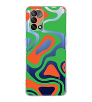 PrintiFy Oppo A74 Uyumlu Kamera Korumalı Renkli Desen Tasarımlı Şeffaf Silikon Kılıf